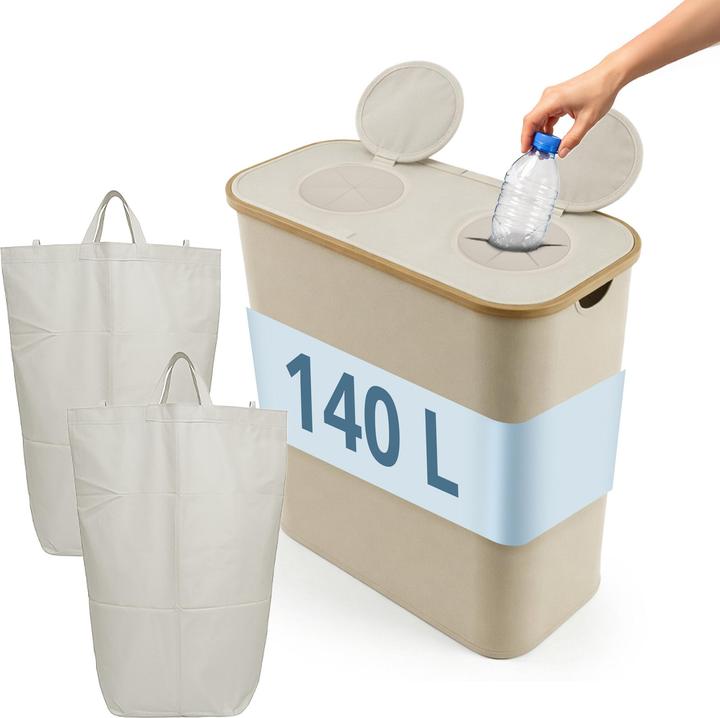 Produktbild Relaxdays Pfandflaschen-Sammelbehälter 2 Fächer (140 l)
