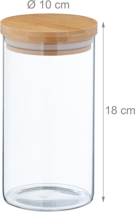 Produktbild Relaxdays 3x Vorratsglas (1 l)