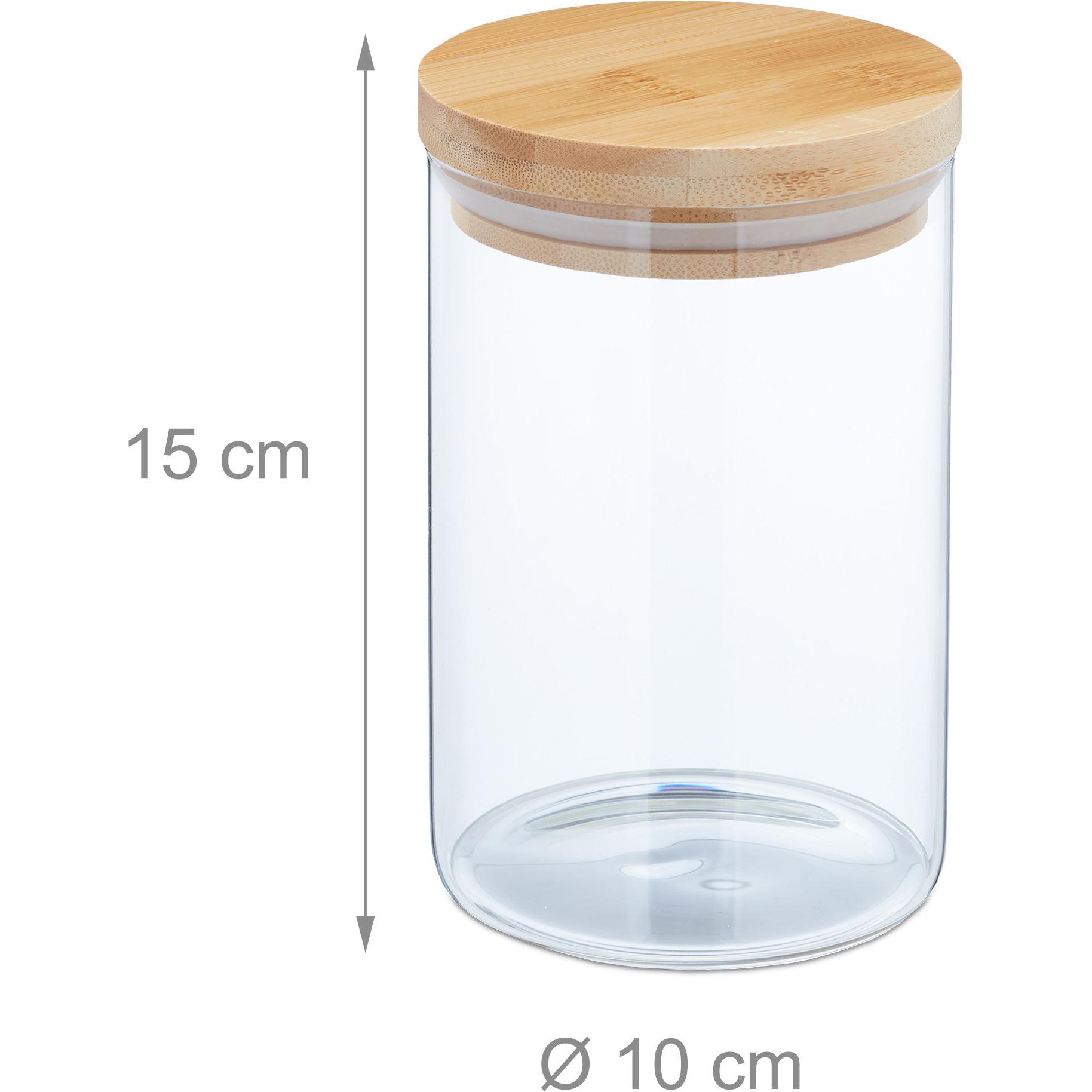 Thumbnail - Relaxdays 3x Vorratsglas, Vorratsbehälter, Transparent