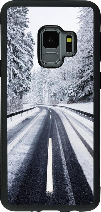 Produktbild PhoneLook Hülle Silikon schwarz Winter 22 Snowy Road (Samsung Galaxy S9)