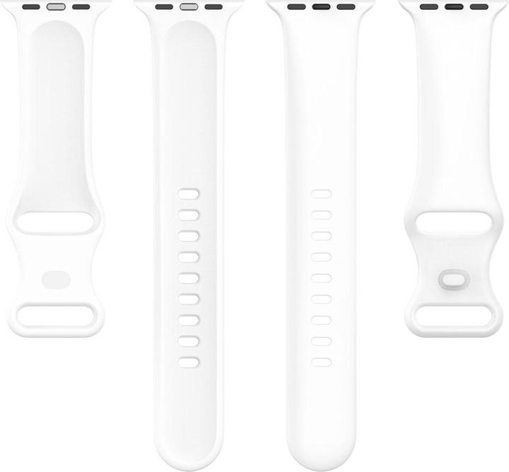 Actual product image König Design Sport Replacement Strap for Apple Watch 1/2/3/4/5/6/SE 40 38 mm Large Silicone White