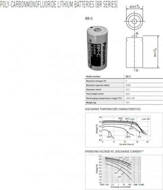 Produktbild Panasonic Batterie BR-C, Baby ohne Lötfahne, BR26500 (1 Stk., C, 5000 mAh)