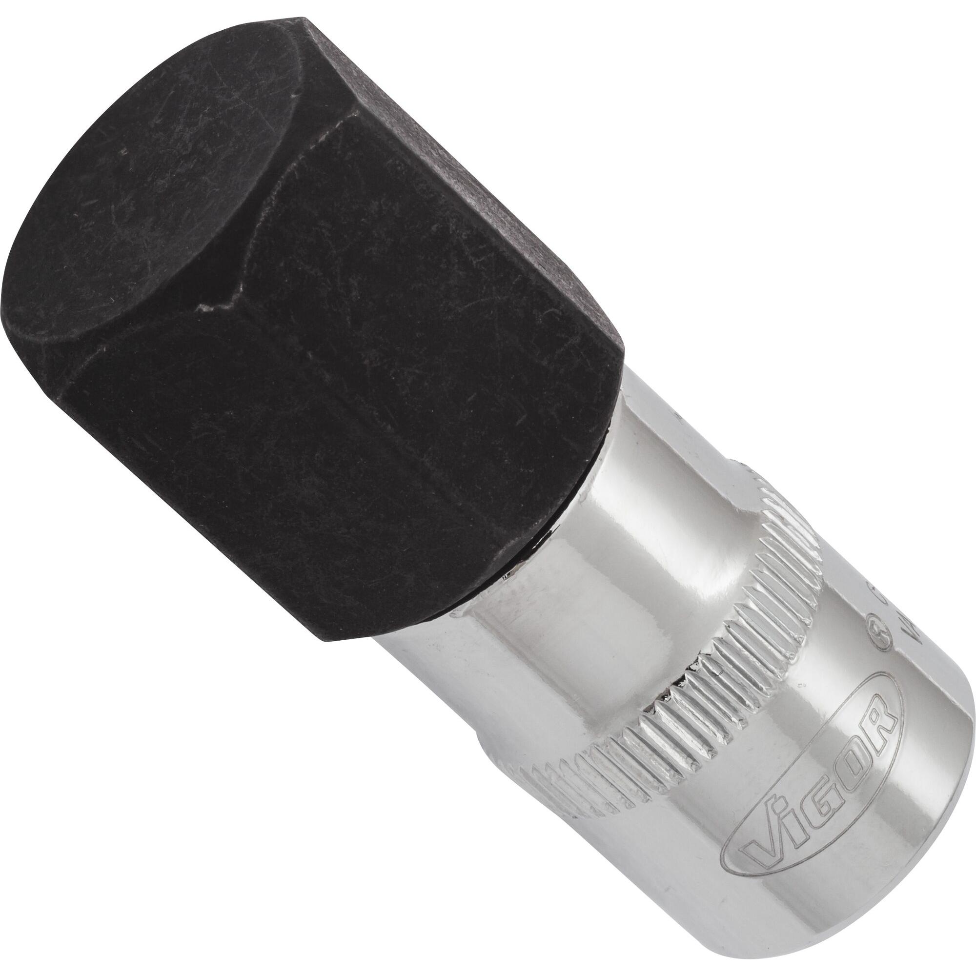 Vigor, Steckschlüssel + Stecknuss, 3/8"INNEN-6KT-SCHRAUB.EINSATZ SW 19,48MM (19 mm)