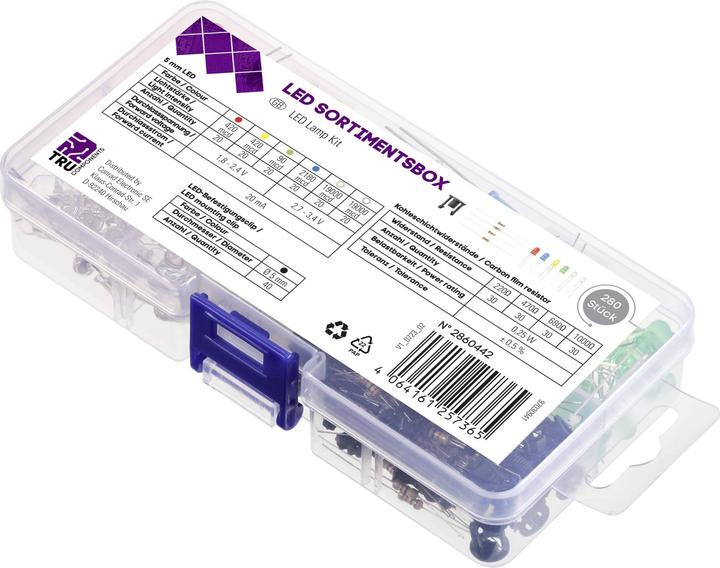 Produktbild Tru Components LED bedrahtet Rot, Gelb, Blau, Gelb-Grün, Warmweiss, Kaltwe