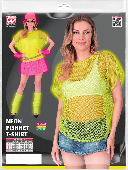 Produktbild Widmann Neon Gelbes Netzshirt kurze Ärmel (L)