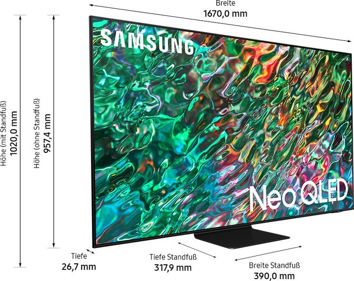Produktbild Samsung QE75QN90B (75", QN90B, NeoQLED, 4K, 2022)