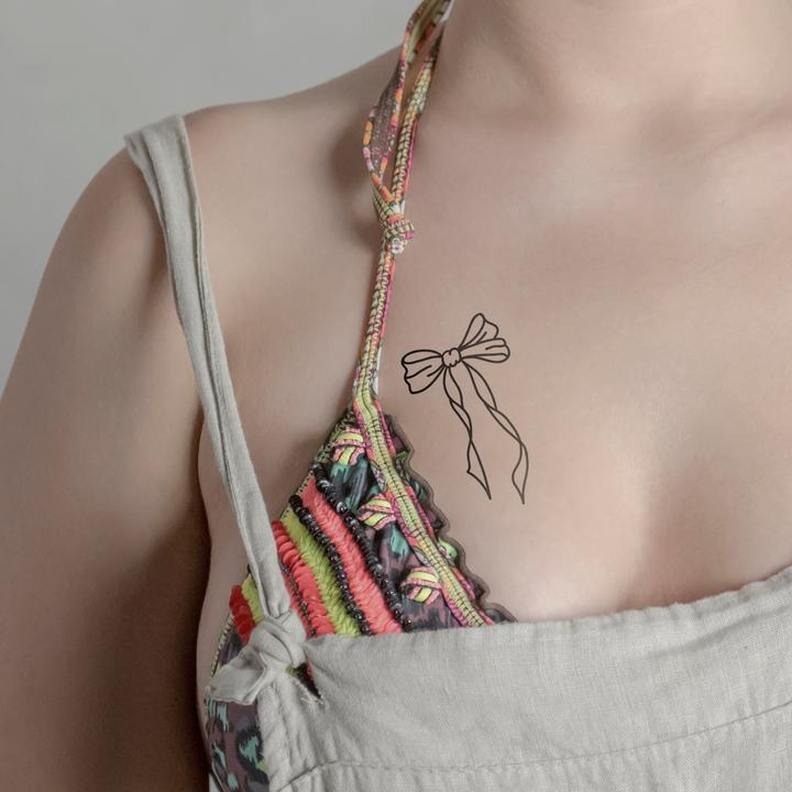 Produktbild minink Temporäres Tattoo: Feine Schleife