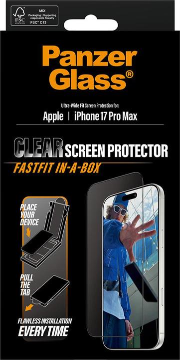 Immagine prodotto PanzerGlass Ultra Wide Fit (1 Pezzo/i, Apple iPhone 17 Pro Max)