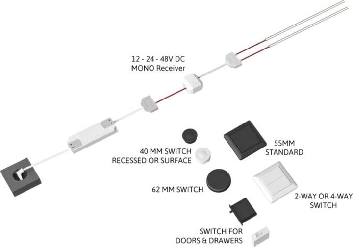 Produktbild OK-Line Einbauschalter Piezo 12/24 V