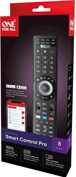 Produktbild One for All Smart Control 8 Advance App URC 7981 (Universal Fernbedienung, Infrarot, Radio Frequency (RF))