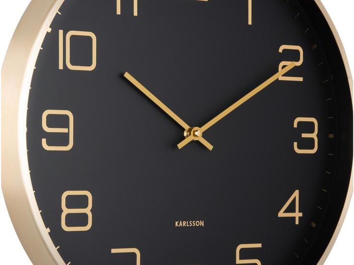 Image du produit Karlsson Horloge murale Elegance Glow Black (40 cm)
