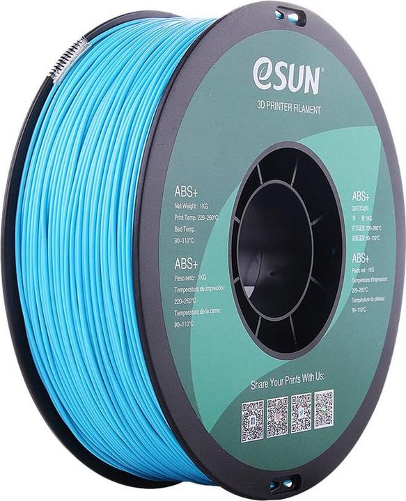 Immagine prodotto eSUN ABS+ 1,75 mm azzurro 1 kg di filamento 3D (1.75 mm, 1000 g)