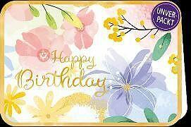 Produktbild Edition Gollong Doppelkarte. Simply Gold. Happy Birthday - Blumen