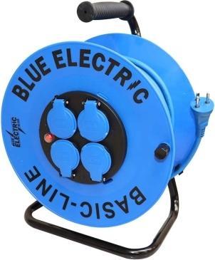 Actual product image Blue Electric The cable drum is equipped with 25 metres of quality neoprene cable in 3x1.5 MM2 H07RN-F and (25 m)