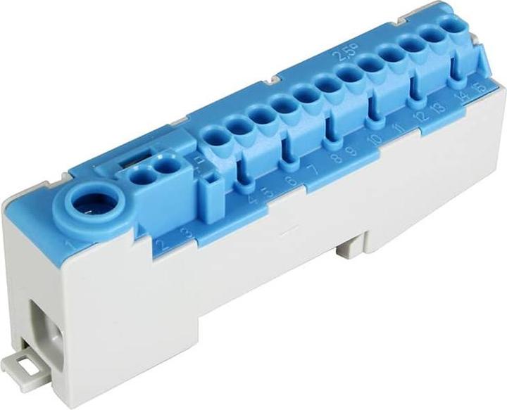 Produktbild Pollmann steckbare Nullleiterklemme für Tragschienen N14-S blau