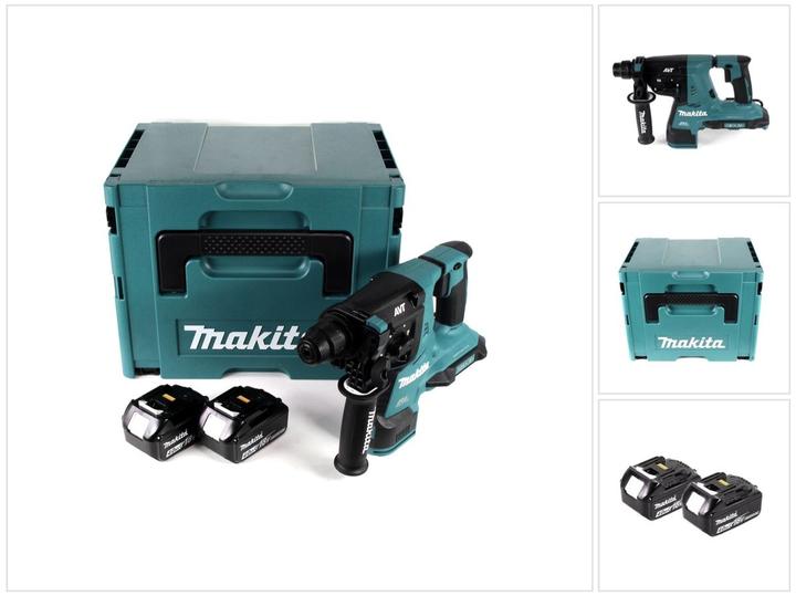 Image du produit Makita DHR 280 MJ 2 x 18 V 36 V Li-Ion Marteau perforateur sans fil 28 mm pour SDS-PLUS dans Makpac + 2 x (Fonctionnement sur batterie)