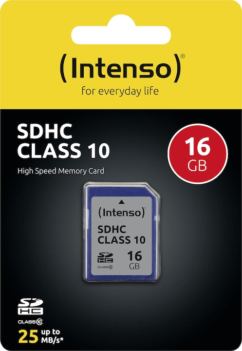Image du produit Intenso Carte SDHC 16GB Classe 10 (16 Go, SDHC, U1, UHS-I)