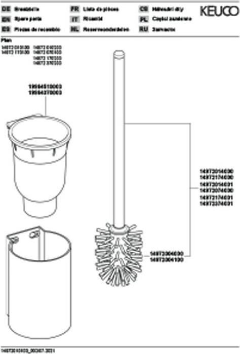 Image du produit Keuco Ensemble brosse WC Plan 14972070100 Acier inoxydable