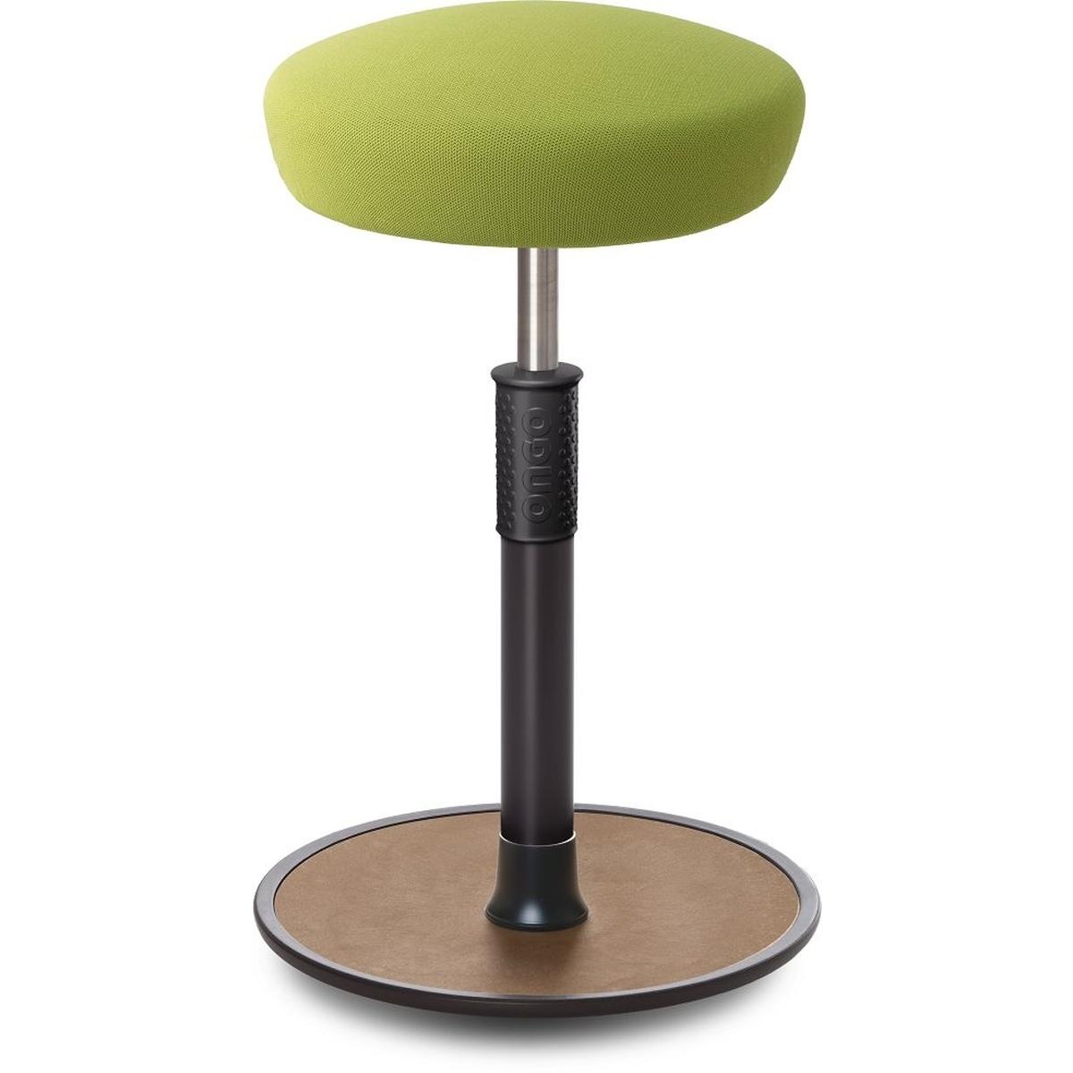 Ongo, Bürostuhl, Sitz- Stehhocker Free Tall Hutsitz Gestrick Hellgrün schwarz /Natur