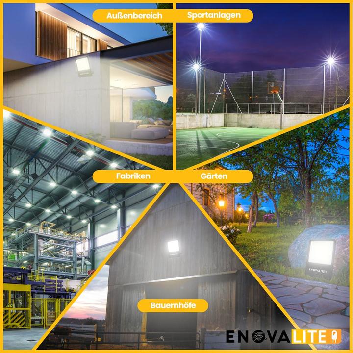 Produktbild Enovalite ELED 400101 - LED-Flutlicht, 150 W, 4000 K, 19500 lm, IP65 (19500 lm, IP65)