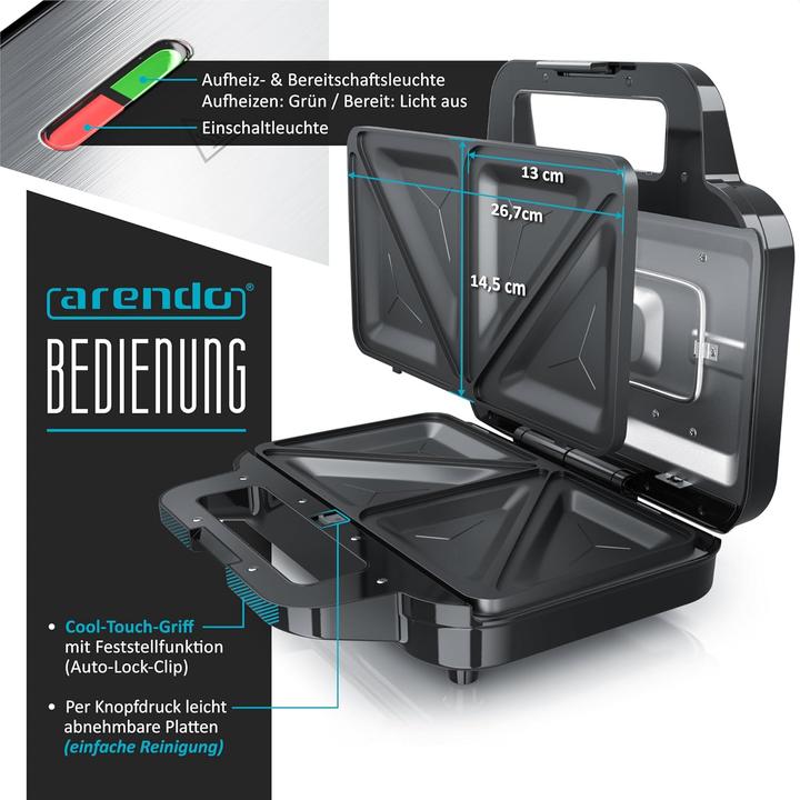 Produktbild Arendo Sandwichmaker
