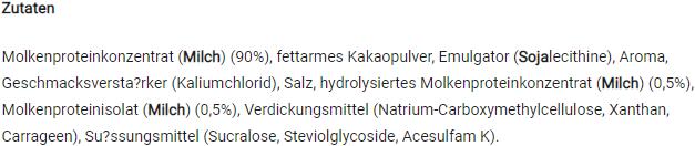 Nährwerte und Zutaten Dymatize ISO 100 (900g Dose) (Chocolate, 1 Stk., 900 g)