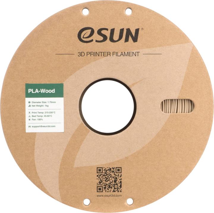 Actual product image eSUN Filament PLA Holz Espe 1.75mm 1000g (PLA, 1.75 mm, 1000 g)