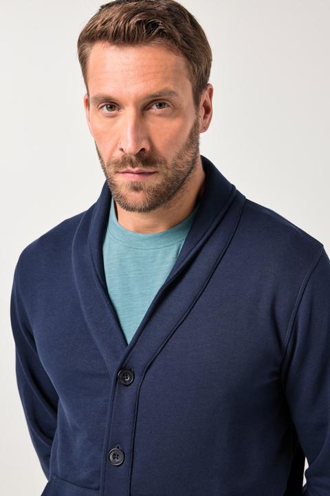 Produktbild JP1880 Sweatjacke, Schalkragen, Knopfleiste, Kängurutasche (4XL)