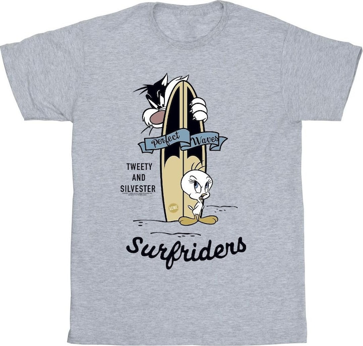 Immagine prodotto Looney Tunes Tweety And Sylvester Perfect Waves Maglietta Uomo (L)