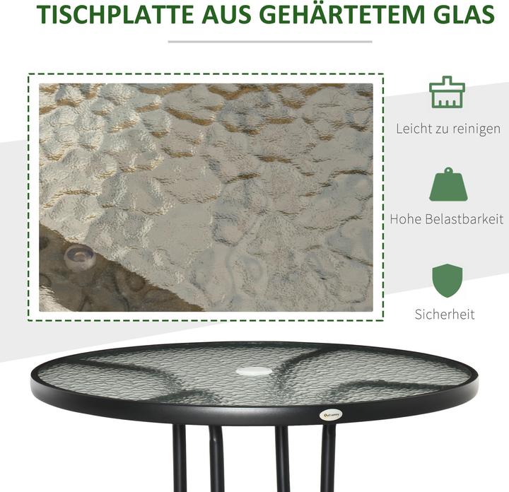 Produktbild Outsunny Gartentisch (80 x 72 cm)