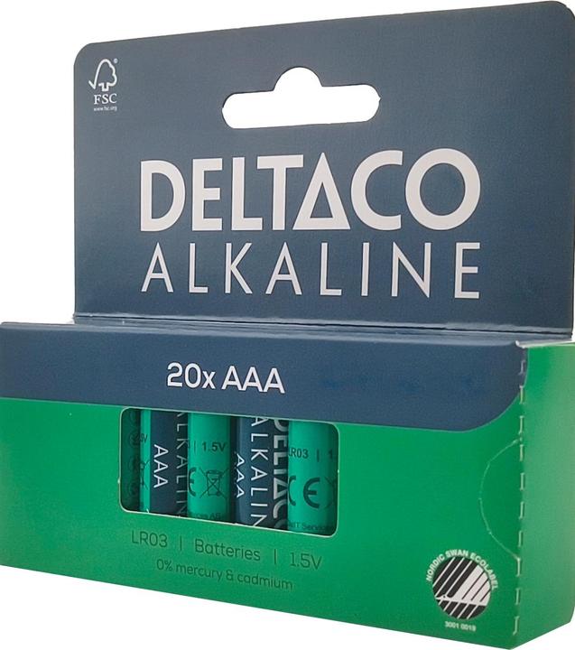 Produktbild Deltaco LR03-20B (20 Stk., AAA, 1300 mAh)