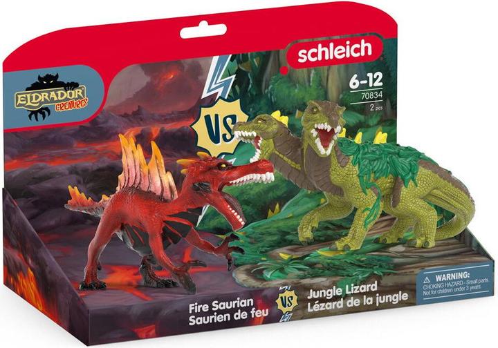 Actual product image Schleich Fire dinosaur vs. jungle lizard