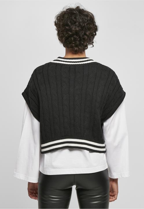 Produktbild Urban Classics Ladies Cropped Knit College Slipover - 19409 (S, XL)