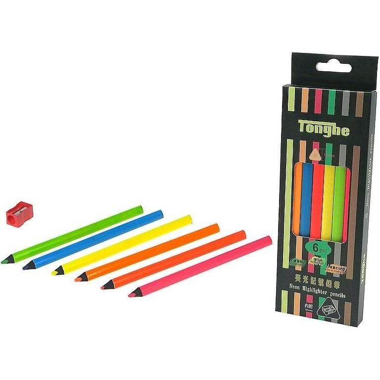 Adar, Pastelli, Set mit 6 dreieckigen Buntstiften mit Spitzer (6 x)