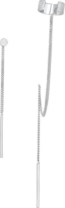 Actual product image Elli Earrings Earcuff with chain pull through plate 925 silver (925 sterling silver)