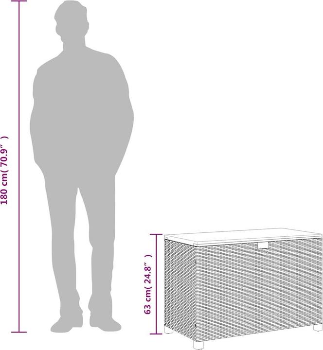Actual product image vidaXL Garten-Auflagenbox