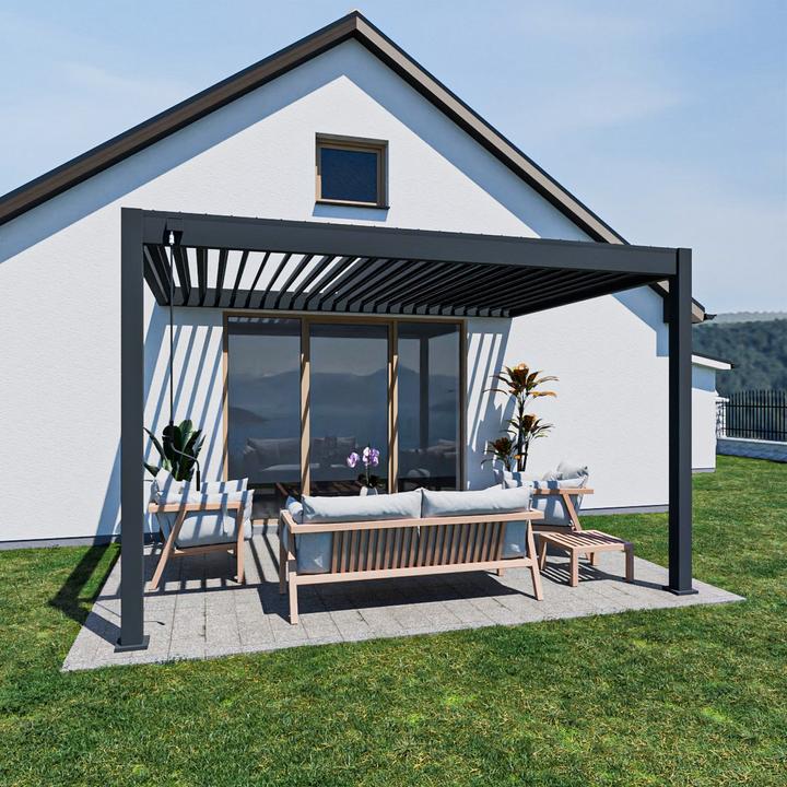 Immagine prodotto Weide Pergola a muro Deluxe Plus 3x4m antracite (400 cm, 300 cm)
