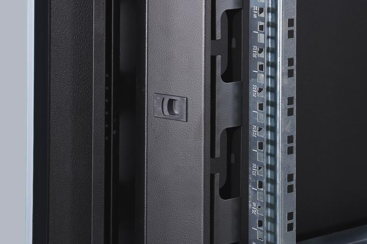 Produktbild Digitus Netzwerkschrank 48,3cm 19Zoll 42HE H2053mmxB800mmxT1000mm schwarz mit Glastuer inkl. 28xMontagesc... (42 HE, 19 Zoll Rack)