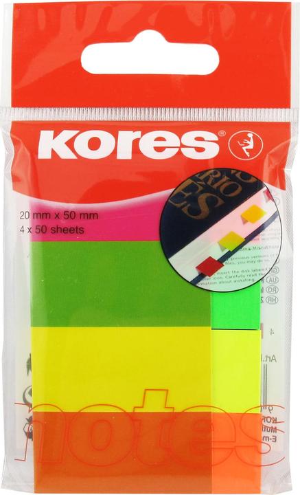 Kores Pagemarker, neon 4-farbig (50 x 20 mm)