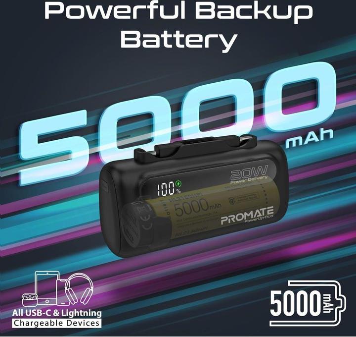 Produktbild ProMate PowerUp-Duo 5000mAh Powerbank (5000 mAh, 20 W, 18.50 Wh)