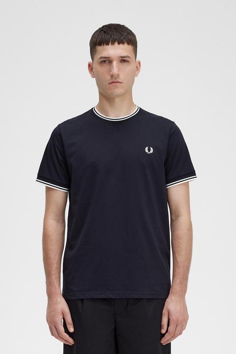 Immagine prodotto Fred Perry Maglietta con doppia punta nera (M)
