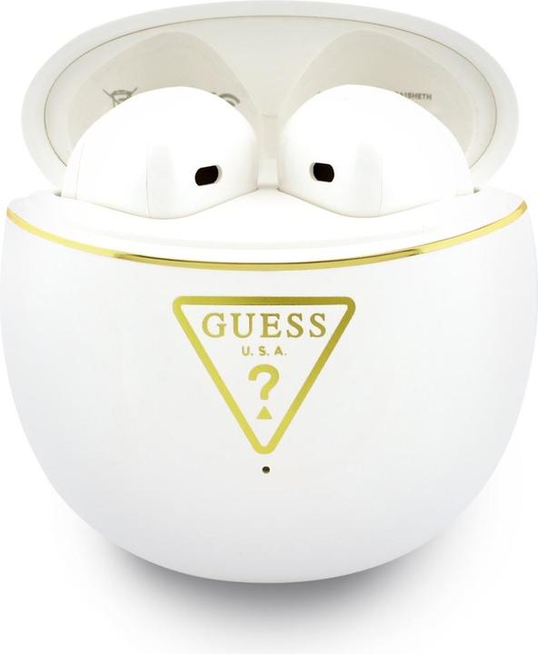 Productafbeelding Guess TWS Earphones Gold Line Triangle white (4 h, Draadloze)