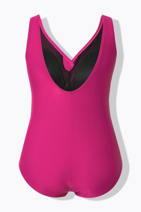 Produktbild Ulla Popken Badeanzug, Paspeln, drapiert, Softcups (46)