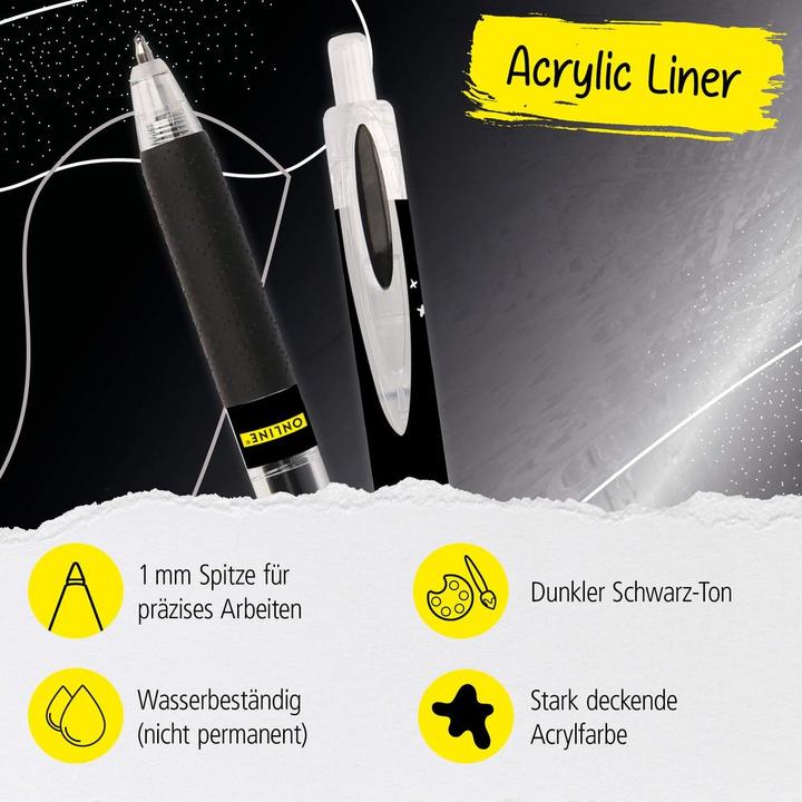 Image du produit Online Acryl Liner 18623/6 black (Noir, 6x)
