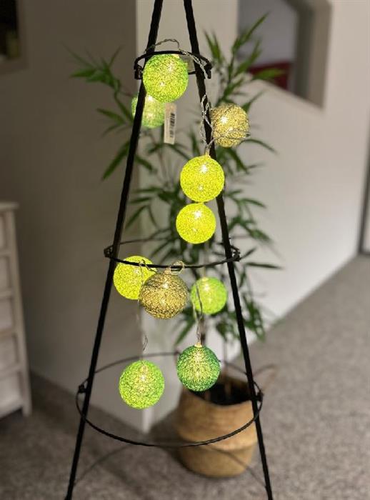 Actual product image GuGus LED fairy lights Cotton Ball "dk-green" (1.35 m)