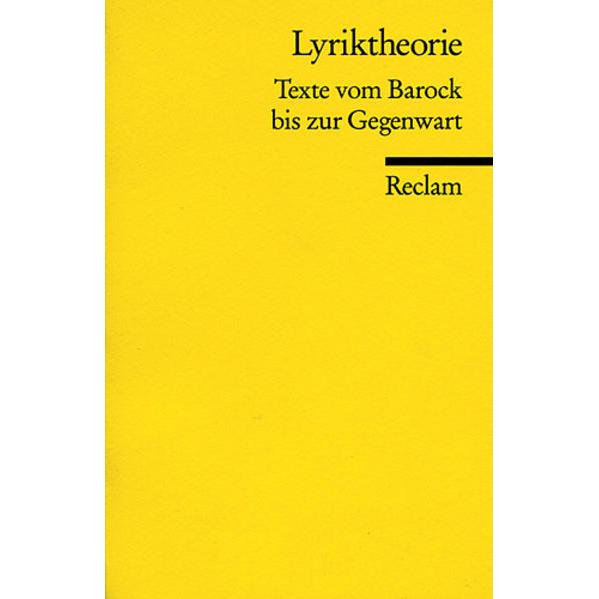 Lyriktheorie, Fachbücher