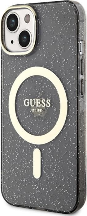Produktbild Guess GUHMP14MHCMCGK iPhone 14 Plus 6.7" black/black hardcase Glitter Gold MagSafe (Apple iPhone 14 Plus)