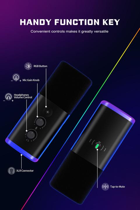 Produktbild Fifine AM8T Kondenser Mikrofon 3.5mm inkl. Mikrofonarm