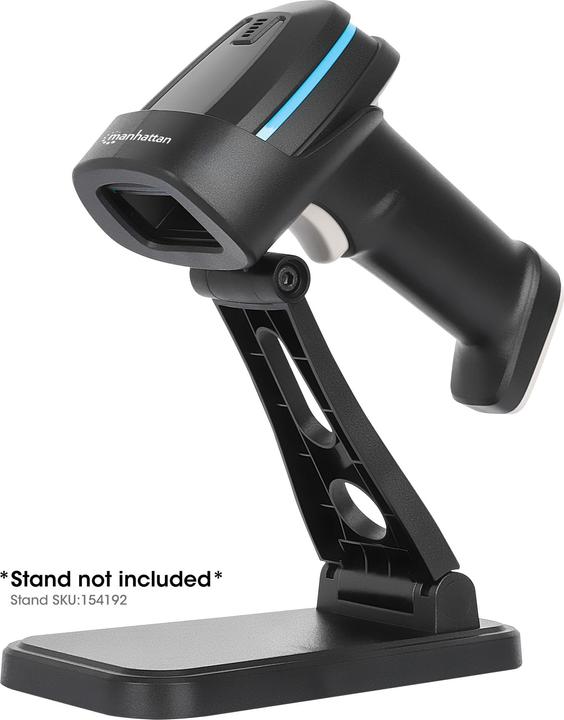 Produktbild Manhattan Kabelloser 2D Long Range LED-Barcodescanner (2D-Barcodes, 1D-Barcodes, QR-Code)