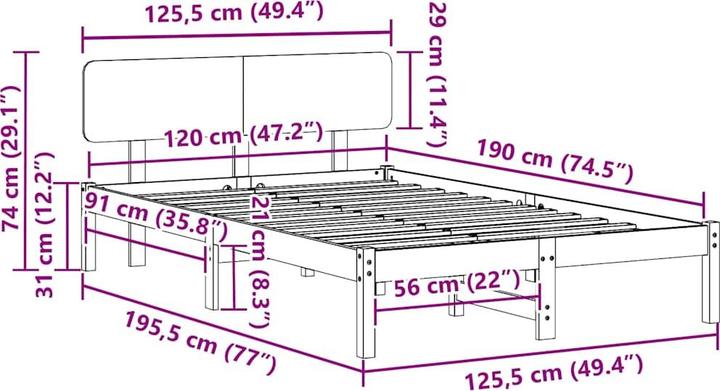 Immagine prodotto vidaXL Letto (120 x 190 cm)
